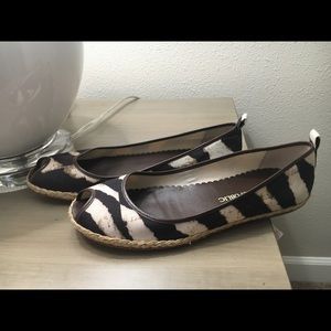 Banana Republic espadrille animal print flats